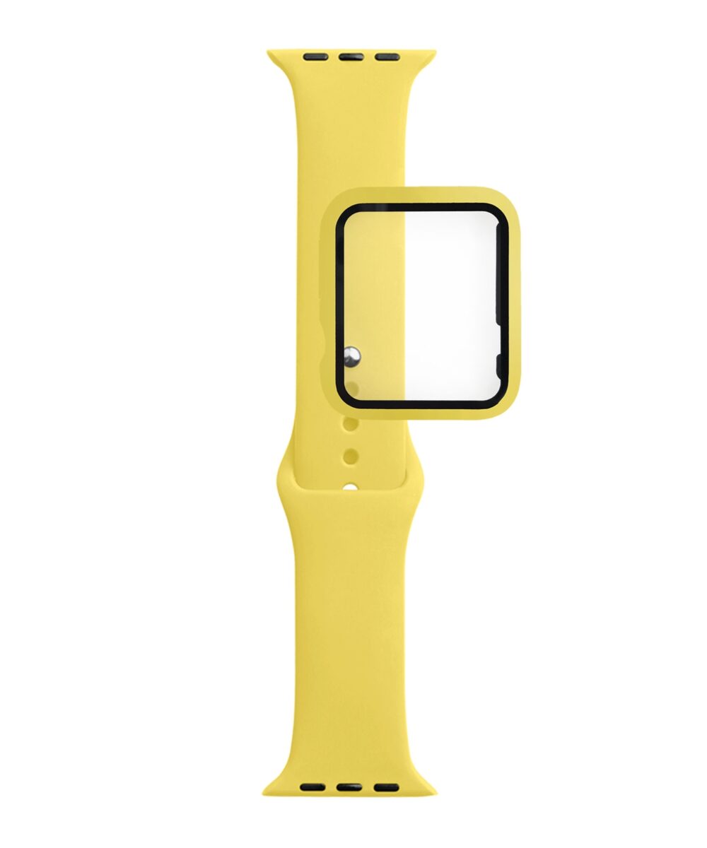 רצועה ומגן מסך SKECH לשעון APPLE WATCH 41MM צהוב